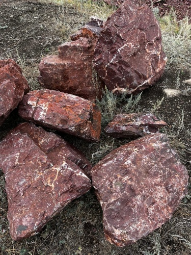Ландшафтные глыбы красно-фиолетовые 200-1000 килограмм купить в Калуге