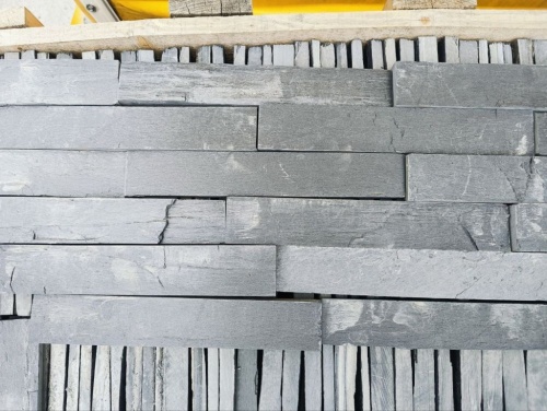 Плитка чёрная из натурального камня фасадная 30 см * 5 см, толщина 7 мм -30 мм купить в Калуге