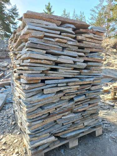 Плитняк златолит серебристый для цоколя, отмостки купить в Калуге