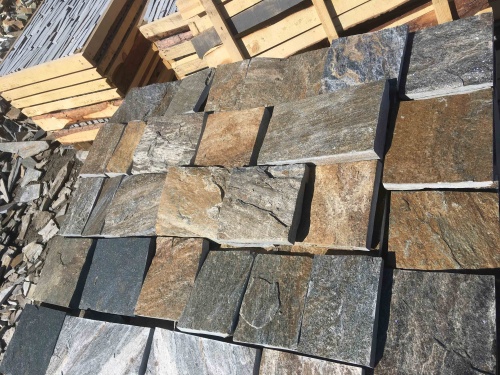 Плитка пилёная златолит Уральский для цоколя, отмостки купить в Калуге