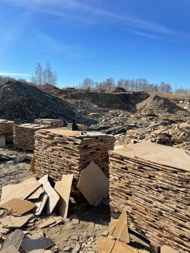 Плитняк златолит жёлтый золотистый для фасада 1,5-3см купить в Калуге