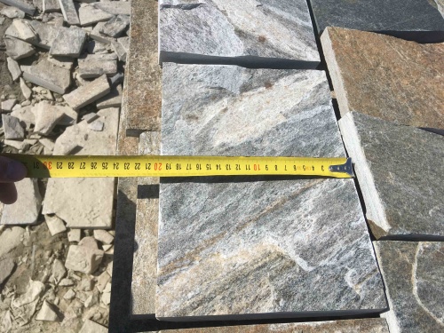 Плитка пилёная златолит Уральский для цоколя, отмостки купить в Калуге